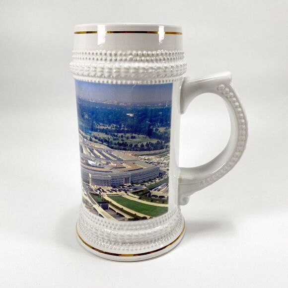 The Pentagon Washington Stein Mug Souvenir Photo Image 6.5" Tall Heavy Ceramic - Picture 4 of 8